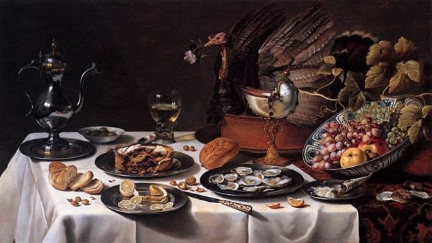 640px-Still_Life_with_Turkey_Pie_1627_Pieter_Claesz