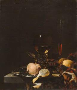 Kalf, Willem, 1619-1693; Still Life: Fruit, Goblet and Salver